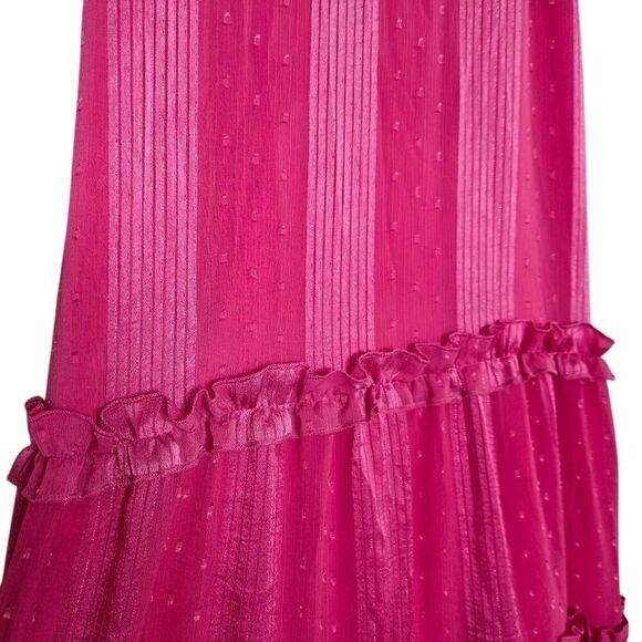 Beulah Style Pink Ruffle Sleeveless Maxi Dress Size Large - Picture 6 of 14